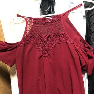 Burgundy Blouse Shirt